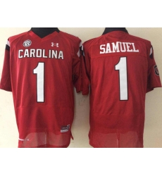 Men South Carolina Gamecocks Deebo Samuel 1 Maroon Red Football Jersey Men South Carolina Gamecocks Deebo Samuel 1 Maroon Red Football Jersey