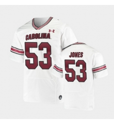 Men South Carolina Gamecocks Ernest Jones Replica White Premiere Football Jersey Men South Carolina Gamecocks Ernest Jones Replica White Premiere Football Jersey