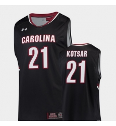 Men South Carolina Gamecocks Maik Kotsar Black Replica College Basketball Jersey Men South Carolina Gamecocks Maik Kotsar Black Replica College Basketball Jersey