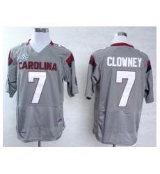 South Carolina Gamecocks 7 Jadeveon Clowney Grey College Football NCAA Jersey South Carolina Gamecocks 7 Jadeveon Clowney Grey College Football NCAA Jersey