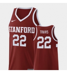 Men Stanford Cardinal Reid Travis Wine Replica College Basketball Jersey