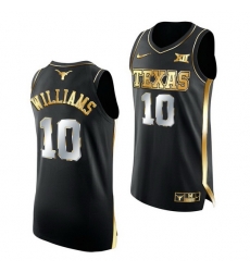 Texas Longhorns Donovan Williams 2021 March Madness Golden Authentic Black Jersey Texas Longhorns Donovan Williams 2021 March Madness Golden Authentic Black Jersey