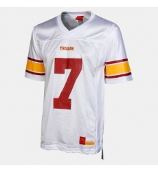 Men Usc Trojans College Football White Jersey Men Usc Trojans College Football White Jersey
