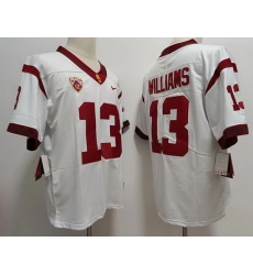 Men's Nike USC Trojans Caleb Williams Game Cardinal White Football Jersey Men's Nike USC Trojans Caleb Williams Game Cardinal White Football Jersey
