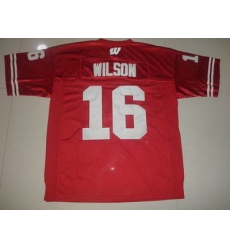 Badgers #16 Russell Wilson Red Embroidered NCAA Jersey Badgers #16 Russell Wilson Red Embroidered NCAA Jersey