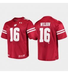 Men Wisconsin Badgers Russell Wilson 16 Red Alumni Football Game Replica Jersey Men Wisconsin Badgers Russell Wilson 16 Red Alumni Football Game Replica Jersey