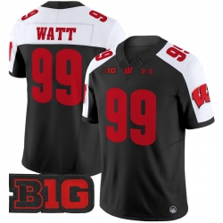 Men Youth Wisconsin Badgers 99 J J Watt Black Alternate 2024 Vapor Limited Jersey All Stitched