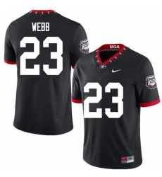 2020 Men #23 Mark Webb Georgia Bulldogs Mascot 100th Anniversary College Football Jerseys Sale-Black 2020 Men #23 Mark Webb Georgia Bulldogs Mascot 100th Anniversary College Football Jerseys Sale-Black
