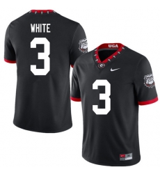 2020 Men #3 Zamir White Georgia Bulldogs Mascot 100th Anniversary College Football Jerseys Sale-Black 2020 Men #3 Zamir White Georgia Bulldogs Mascot 100th Anniversary College Football Jerseys Sale-Black