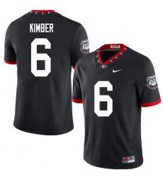 2020 Men #6 Jalen Kimber Georgia Bulldogs Mascot 100th Anniversary College Football Jerseys Sale-Bla 2020 Men #6 Jalen Kimber Georgia Bulldogs Mascot 100th Anniversary College Football Jerseys Sale-Bla
