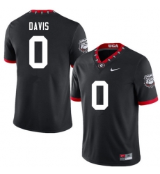 Men #0 Rian Davis Georgia Bulldogs 100th Anniversary College Football Jerseys Sale-100th Black Men #0 Rian Davis Georgia Bulldogs 100th Anniversary College Football Jerseys Sale-100th Black