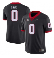 Men #0 Rian Davis Georgia Bulldogs College Football Jerseys Stitched-Black Men #0 Rian Davis Georgia Bulldogs College Football Jerseys Stitched-Black