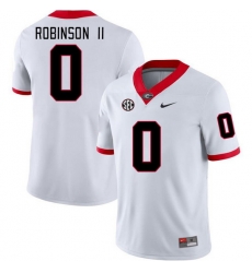 Men #0 Roderick Robinson II Georgia Bulldogs College Football Jerseys Stitched-White Men #0 Roderick Robinson II Georgia Bulldogs College Football Jerseys Stitched-White