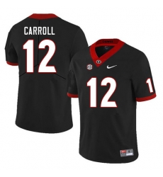 Men #12 Lovasea Carroll Georgia Bulldogs College Football Jerseys Sale-Black Men #12 Lovasea Carroll Georgia Bulldogs College Football Jerseys Sale-Black