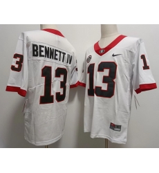 Men #13 Stetson BENNETT IV Georgia Bulldogs College Football Jerseys Sale white Men #13 Stetson BENNETT IV Georgia Bulldogs College Football Jerseys Sale white