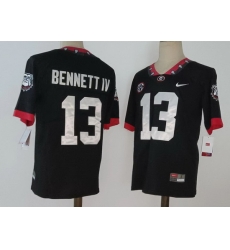 Men #13 Stetson BENNETT IV Georgia Bulldogs Mascot 100th Anniversary College Football Jerseys Black Men #13 Stetson BENNETT IV Georgia Bulldogs Mascot 100th Anniversary College Football Jerseys Black