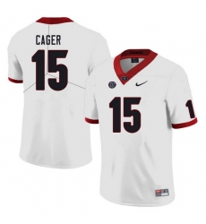 Men #15 Lawrence Cager Georgia Bulldogs College Football Jerseys Sale-White Men #15 Lawrence Cager Georgia Bulldogs College Football Jerseys Sale-White