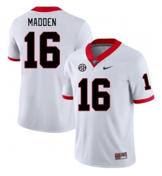 Men #16 C.J. Madden Georgia Bulldogs College Football Jerseys Stitched-White Men #16 C.J. Madden Georgia Bulldogs College Football Jerseys Stitched-White