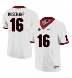 Men #16 Jackson Muschamp Georgia Bulldogs College Football Jerseys Sale-White Anniversary Men #16 Jackson Muschamp Georgia Bulldogs College Football Jerseys Sale-White Anniversary