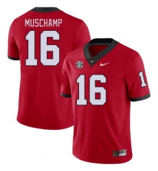 Men #16 Jackson Muschamp Georgia Bulldogs College Football Jerseys Stitched-Red Men #16 Jackson Muschamp Georgia Bulldogs College Football Jerseys Stitched-Red