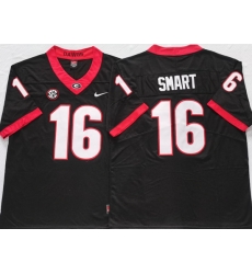 Men #16 SMART Georgia Bulldogs College Football Jerseys Sale-Black Men #16 SMART Georgia Bulldogs College Football Jerseys Sale-Black