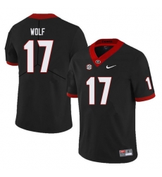 Men #17 Eli Wolf Georgia Bulldogs College Football Jerseys Sale-Black Men #17 Eli Wolf Georgia Bulldogs College Football Jerseys Sale-Black