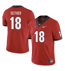 Men #18 Brett Seither Georgia Bulldogs College Football Jerseys Sale-Red Men #18 Brett Seither Georgia Bulldogs College Football Jerseys Sale-Red