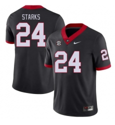 Men #24 Malaki Starks Georgia Bulldogs College Football Jerseys Stitched-Black Men #24 Malaki Starks Georgia Bulldogs College Football Jerseys Stitched-Black
