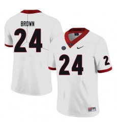 Men #24 Matthew Brown Georgia Bulldogs College Football Jerseys Sale-white Men #24 Matthew Brown Georgia Bulldogs College Football Jerseys Sale-white