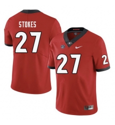 Men #27 Eric Stokes Georgia Bulldogs College Football Jerseys-Red Men #27 Eric Stokes Georgia Bulldogs College Football Jerseys-Red