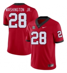 Men #28 Marcus Washington Jr. Georgia Bulldogs College Football Jerseys Stitched-Red Men #28 Marcus Washington Jr. Georgia Bulldogs College Football Jerseys Stitched-Red
