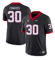 Men #30 Daijun Edwards Georgia Bulldogs College Football Jerseys Stitched-Black Men #30 Daijun Edwards Georgia Bulldogs College Football Jerseys Stitched-Black