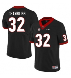 Men #32 Chaz Chambliss Georgia Bulldogs College Football Jerseys Sale-Black Men #32 Chaz Chambliss Georgia Bulldogs College Football Jerseys Sale-Black