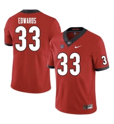 Men #33 Daijun Edwards Georgia Bulldogs College Football Jerseys Sale-Red Men #33 Daijun Edwards Georgia Bulldogs College Football Jerseys Sale-Red
