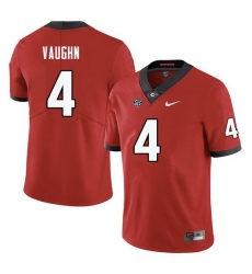 Men #4 Sam Vaughn Georgia Bulldogs College Football Jerseys-Red Men #4 Sam Vaughn Georgia Bulldogs College Football Jerseys-Red