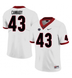 Men #43 Jehlen Cannady Georgia Bulldogs College Football Jerseys Sale-White Men #43 Jehlen Cannady Georgia Bulldogs College Football Jerseys Sale-White