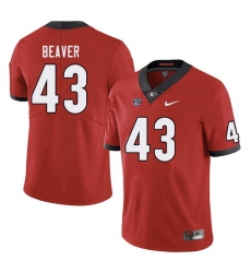 Men #43 Tyler Beaver Georgia Bulldogs College Football Jerseys Sale-Red Men #43 Tyler Beaver Georgia Bulldogs College Football Jerseys Sale-Red