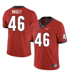 Men #46 Kurt Knisely Georgia Bulldogs College Football Jerseys Sale-Red