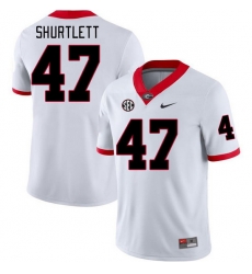 Men #47 Sam Shurtlett Georgia Bulldogs College Football Jerseys Stitched-White Men #47 Sam Shurtlett Georgia Bulldogs College Football Jerseys Stitched-White
