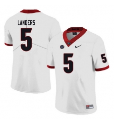 Men #5 Matt Landers Georgia Bulldogs College Football Jerseys Sale-white Men #5 Matt Landers Georgia Bulldogs College Football Jerseys Sale-white