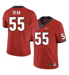 Men #55 Marlin Dean Georgia Bulldogs College Football Jerseys Sale-Red Men #55 Marlin Dean Georgia Bulldogs College Football Jerseys Sale-Red