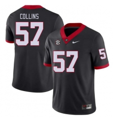 Men #57 Luke Collins Georgia Bulldogs College Football Jerseys Stitched-Black Men #57 Luke Collins Georgia Bulldogs College Football Jerseys Stitched-Black