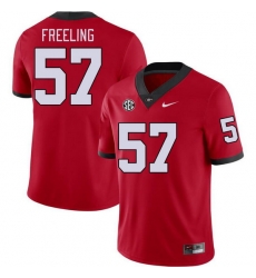 Men #57 Monroe Freeling Georgia Bulldogs College Football Jerseys Stitched-Red Men #57 Monroe Freeling Georgia Bulldogs College Football Jerseys Stitched-Red
