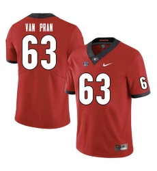 Men #63 Sedrick Van Pran Georgia Bulldogs College Football Jerseys Sale-Red Men #63 Sedrick Van Pran Georgia Bulldogs College Football Jerseys Sale-Red