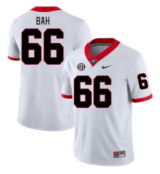 Men #66 Aliou Bah Georgia Bulldogs College Football Jerseys Stitched-White Men #66 Aliou Bah Georgia Bulldogs College Football Jerseys Stitched-White