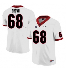 Men #68 Chris Brown Georgia Bulldogs College Football Jerseys Sale-White Men #68 Chris Brown Georgia Bulldogs College Football Jerseys Sale-White