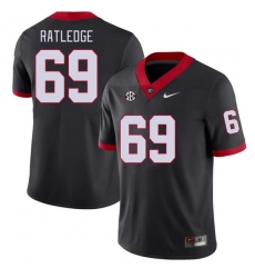 Men #69 Tate Ratledge Georgia Bulldogs College Football Jerseys Stitched-Black Men #69 Tate Ratledge Georgia Bulldogs College Football Jerseys Stitched-Black