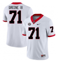 Men #71 Earnest Greene III Georgia Bulldogs College Football Jerseys Stitched-White Men #71 Earnest Greene III Georgia Bulldogs College Football Jerseys Stitched-White