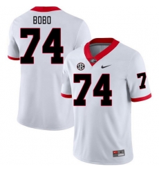 Men #74 Drew Bobo Georgia Bulldogs College Football Jerseys Stitched-White Men #74 Drew Bobo Georgia Bulldogs College Football Jerseys Stitched-White