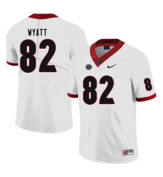 Men #82 Kolby Wyatt Georgia Bulldogs College Football Jerseys white Men #82 Kolby Wyatt Georgia Bulldogs College Football Jerseys white
